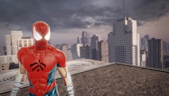 The Amazing Spider-Man on the roof of a skyscraper