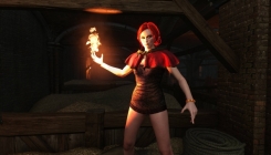 The Witcher 3: Wild Hunt: Triss Merigold with fire