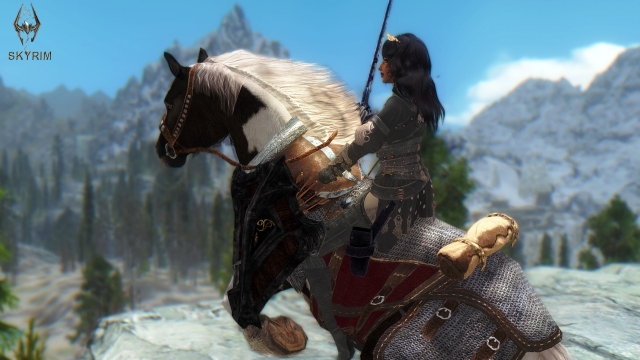 The Elder Scrolls 5: Skyrim - on horseback