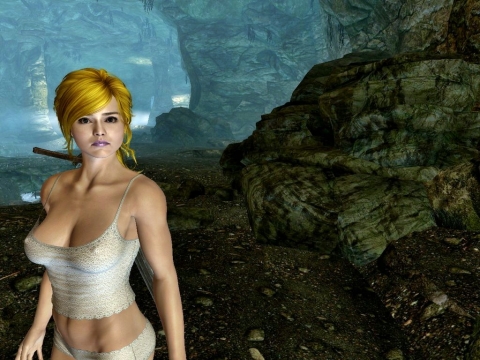 The Elder Scrolls 5: Skyrim beauty girl screenshot