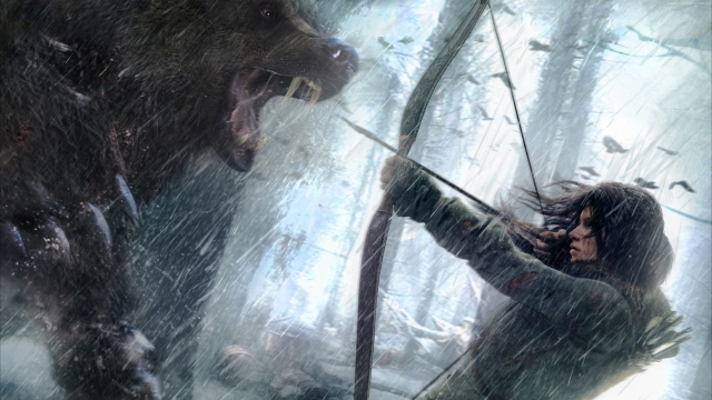 Rise of the Tomb Raider - bear attack