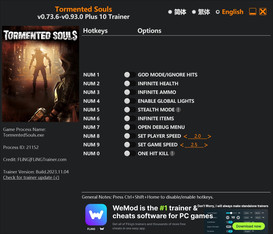 Tormented Souls: Trainer +10 v0.73.6-v0.93.0 {FLiNG}