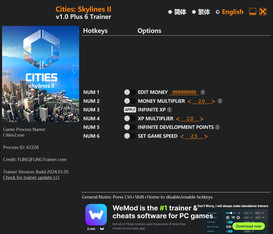 Cities: Skylines II - Trainer +6 {FLING}