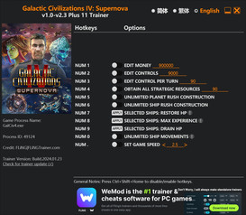 Galactic Civilizations IV: Supernova - Trainer +11 v1.1.1-v1.4.0 {FLING}