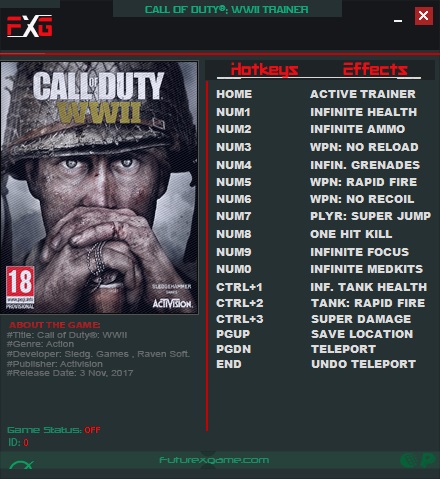 Call of Duty: WWII Cheats and Trainer for Steam - Trainers - WeMod