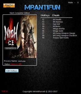 Nioh: Complete Edition - Trainer +9 v1.21 {MrAntiFun}
