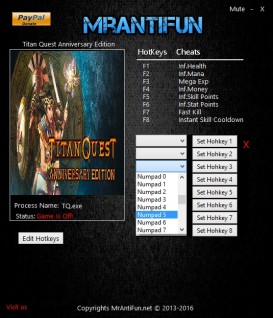 Titan Quest - Anniversary Edition: Trainer (+8) [1.47] {MrAntiFun}