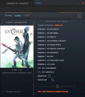 Lost Sphear: Trainer +14 v1.01 {LinGon}