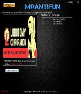 Lobotomy Corporation - Monster Management Simulation: Trainer +3 v1.0.2.6 {MrAntiFun}