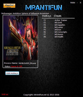 Nobunaga's Ambition: Sphere of Influence - Ascension: Trainer +7 V1.0.8.2 {MrAntiFun}