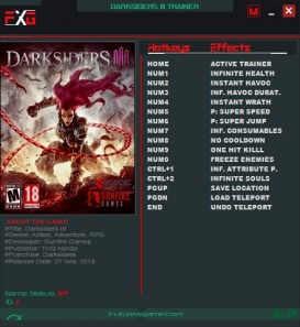 Darksiders 3: Trainer +13 v25470 {FutureX} download free - VGTrainers.com