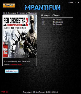 Red Orchestra 2: Heroes of Stalingrad - Trainer +3 Single Player V08.21.2016 {MrAntiFun}