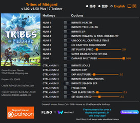 Tribes of Midgard: Trainer +17 v1.02-v1.50 {FLiNG}