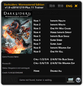 Darksiders: Warmastered Edition - Trainer (+11) [1.0 - Update 19.12.2016] {FLiNG}