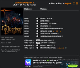 Darkest Dungeon II: Trainer +12 v1.0-v1.01 {FLiNG}