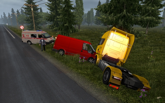 Euro Truck Simulator - road accident
