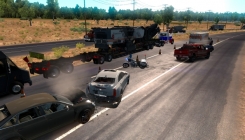 American Truck Simulator: road accident screenshot