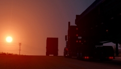 ATS - trucks in the evening on the road