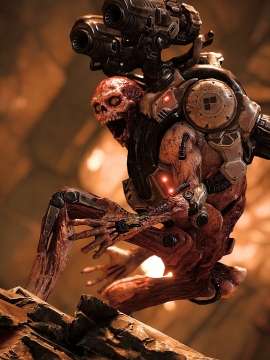 Doom (2016) - Monster skeleton screenshot