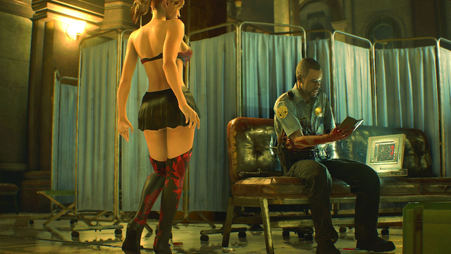 Resident Evil Remake 2 - sexy Claire and Marvin