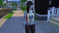 The Sims 4 - girl on the street screenshot