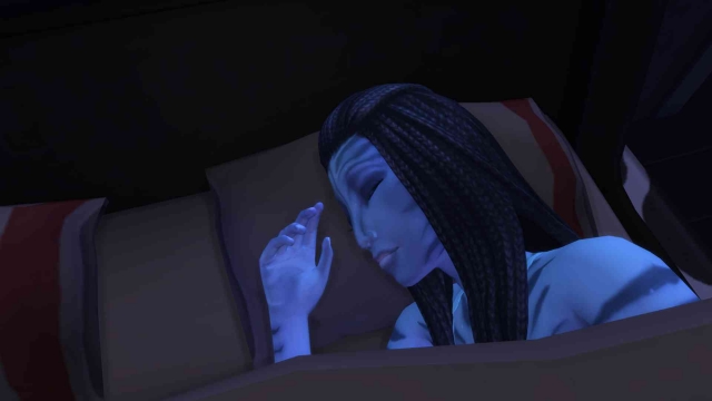 The Sims 4 - the girl is sleeping screenshot