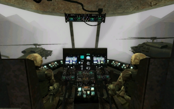 Counter-Strike - in the cockpit of the helicopter