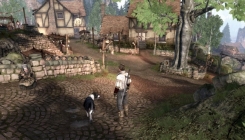 Fable 3 - with a dog in the village screenshot