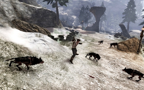 Fable 3 - fight off the wolves screenshot