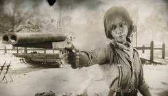 Red Dead Redemption 2 girl (black and white photo)