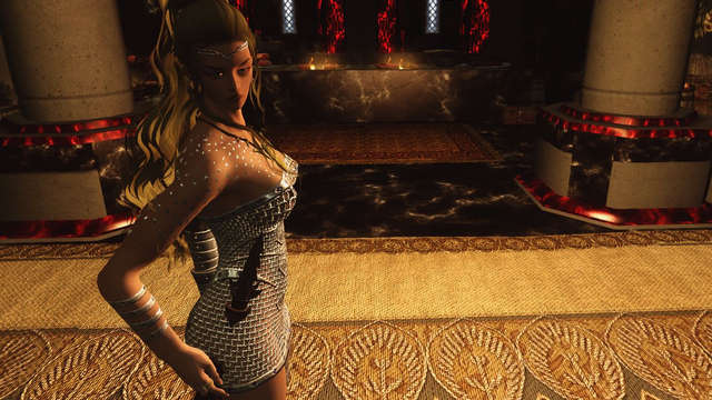 Elder Scrolls 5: Skyrim - girl in sexy dress