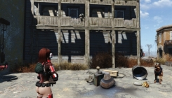 Fallout 4 - girl and dog screenshot