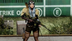 Fallout 4 - girl with weapon - screenshot
