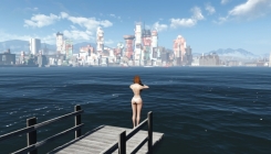 Fallout 4 - girl in bikini on the pier