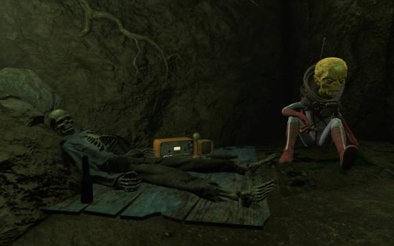 Fallout 4 - Alien in the cave screenshot