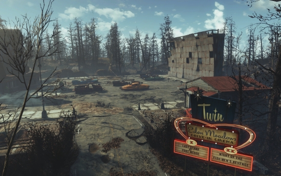 Fallout 4: drive-in cinema Eden Meadows screenshot